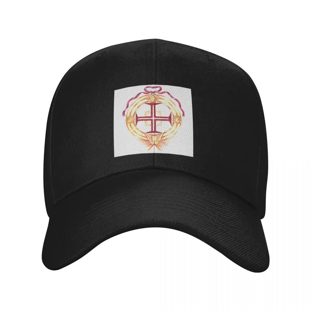Templar cross Cruz de Cristo Charola TomarPortugal Baseball Cap Vintage Luxury Unisex Hat Wild Ball Hat Girl Unisexs