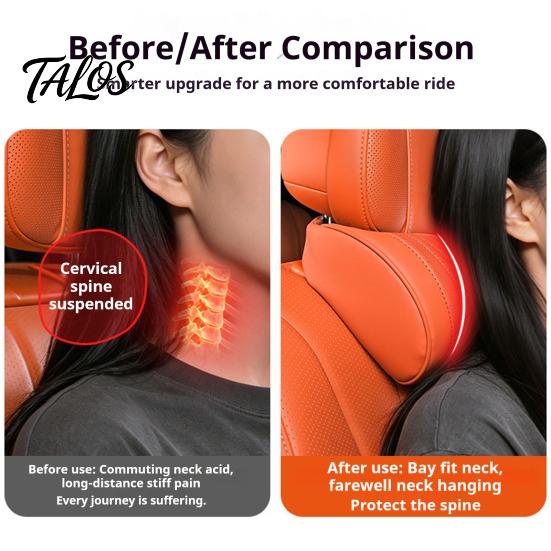 Ergonomic Neck Rest Car Headrest Pillow for Support, Memory Foam with Supportive Adjustable Strap, Universal Lumbar Support Cushion Auto Truck