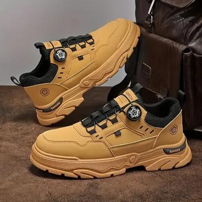 Herren, Langlebig, Rutschfest, Dicksohlig, Arbeitsschuhe, Niedrig geschnitten, Freizeitschuhe, Outdoor-Wandern, Sportschuhe, Kontrastierende Spleiß-Einzelschuhe