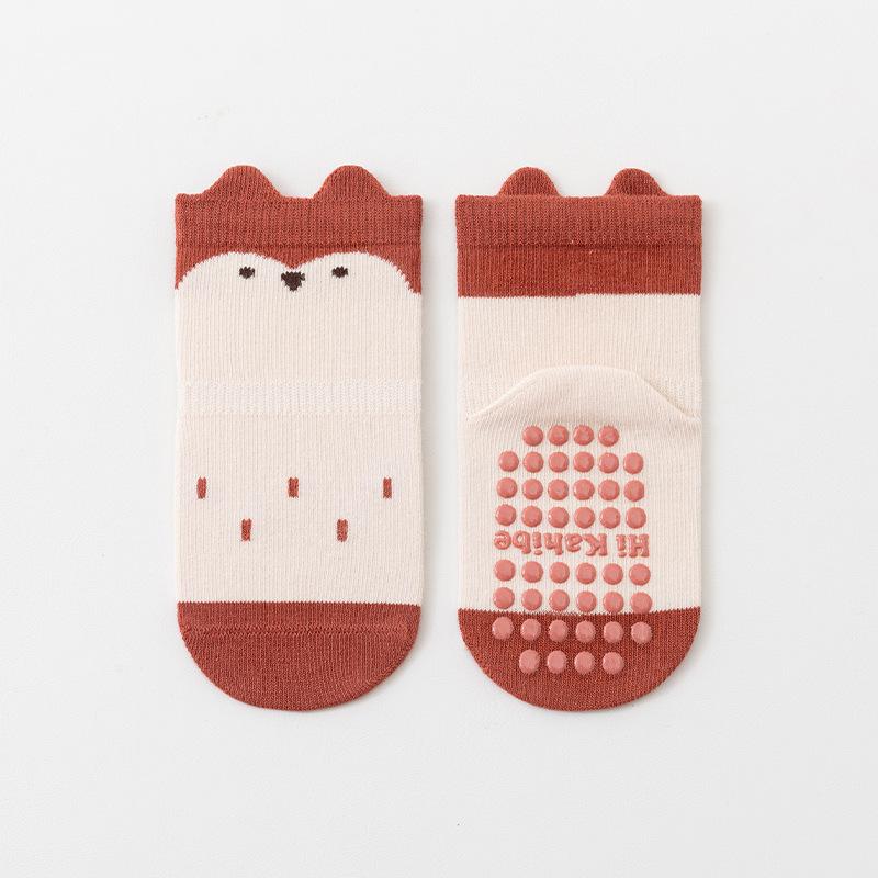 Meias infantis para meninos e meninas, meias macias de desenho animado para bebês, meias antiderrapantes de primavera para casa, meias para recém-nascidos de 0 a 5 anos