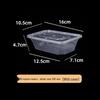 LDVEP Disposable Square Plastic Food Containers with Lids
