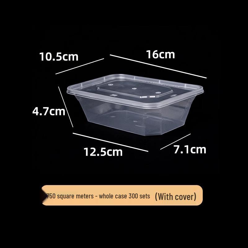 LDVEP Disposable Square Plastic Food Containers with Lids
