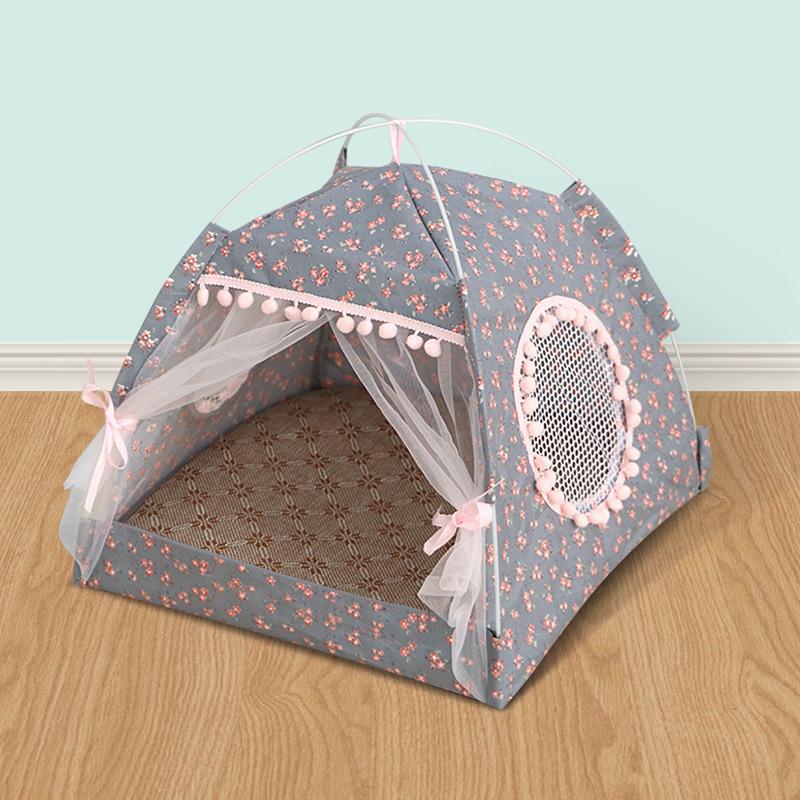 

Cool Cat & Small Dog Summer Tent Bed S 35*35*36cm 5 kg серый/цветочный