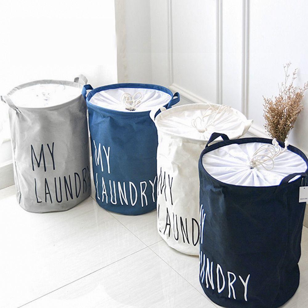Moisture-Proof Household Round Band Storage Bag Clothes Storage Storage Basket Clothes Bag