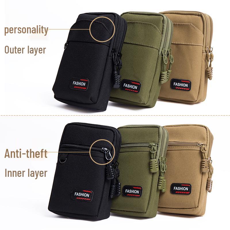 Riñonera Oxford Impermeable 2021 - Soporte para Teléfono en Cinturón para Hombre de 6.5" con Mosquetón para Correr al Aire Libre