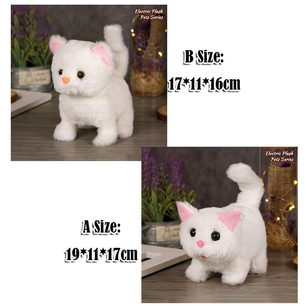 Simulated Plush Electric Cat Toy Makes You Happy Kitten Plush Toy  For Kids Birthday Gift
