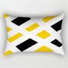XUNYU Rectangular Polyester Print Pillowcase Yellow Geometry Home Cushion Cover Waist Pillowcase Car Chair Pillow Cover CE02