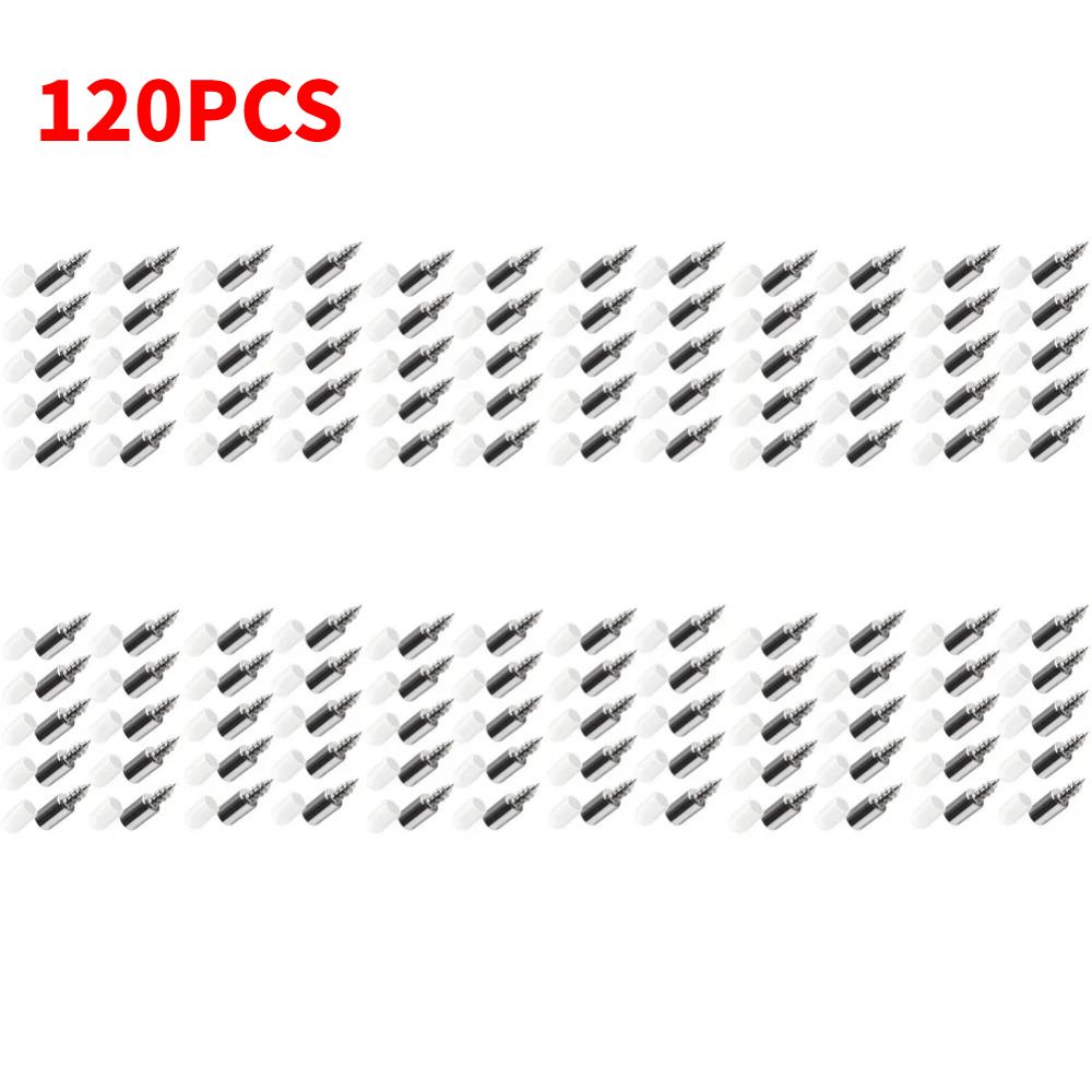 20-200pcs Cross Self-tapping Screw Laminate Support Cabinet Wardrobe Storage Rack Septum Screw Fixed Bracket with Rubber Sleeves