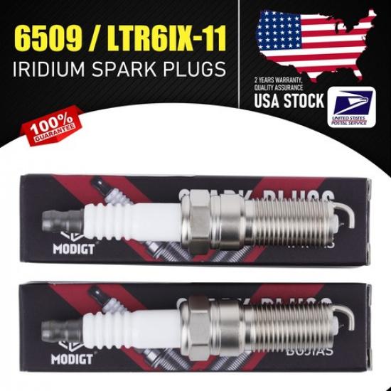 6PCS Spark Plug OEM Replace For NGK 6509 LTR6IX-11 For Ford Cadillac Chevrolet