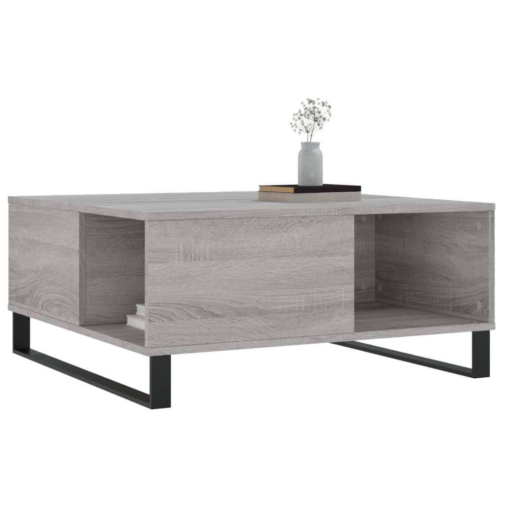 Coffee Table, Grey Sonoma Oak, 80x80x36.5 Cm