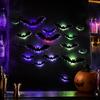 Gruselige Eingang Dekoration Halloween 3D Beleuchtete Fledermaus Wanddekoration, Abnehmbare Filz Fledermaus Aufkleber, Verschiedene Montierte Verzierungen Größe, LED Leuchtende Haftsticker