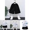 Trendy Summer Childrens Outfit For Boys Featuring Soft Cotton Short Sleeve Shirt And Shorts Set