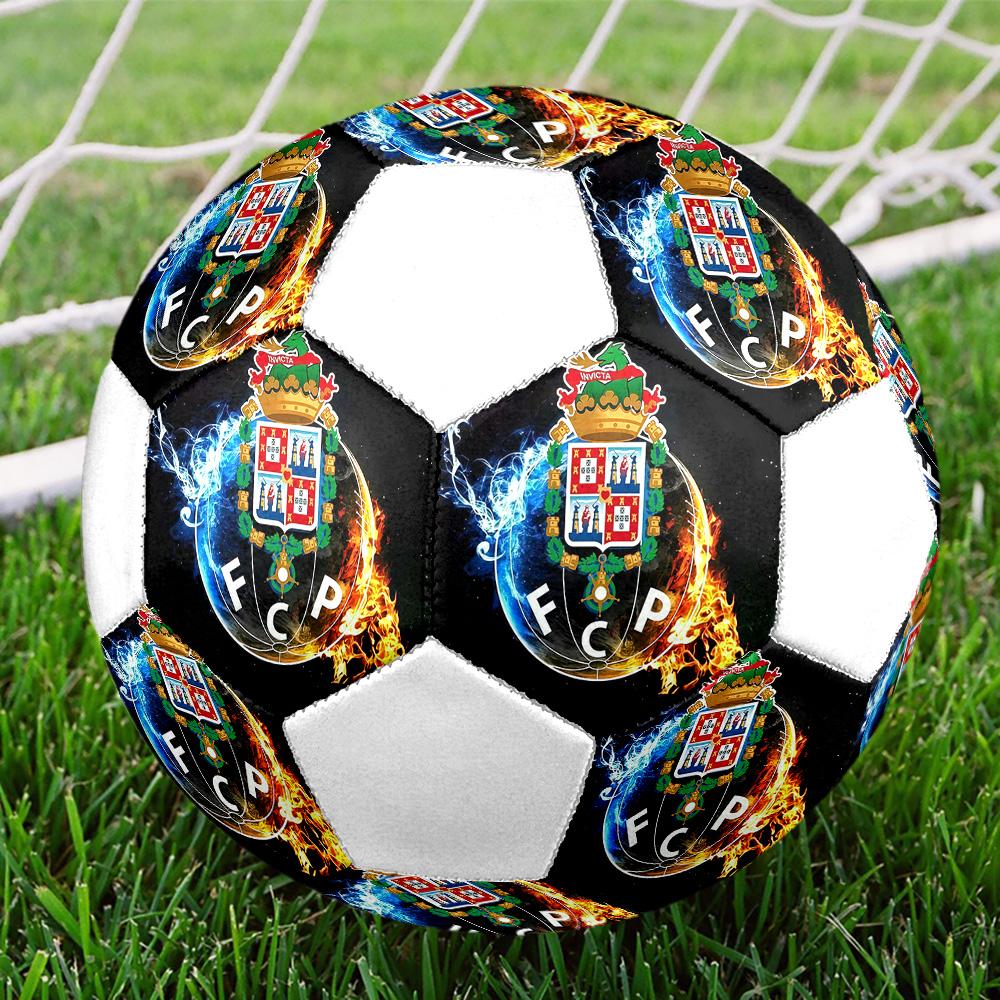 1PC FC Porto football size 5 soccer ball PrahaIndoor Soccer Ball Colorful All Ages Machine Stitched PVC Competition Ready Durable High-Bounce