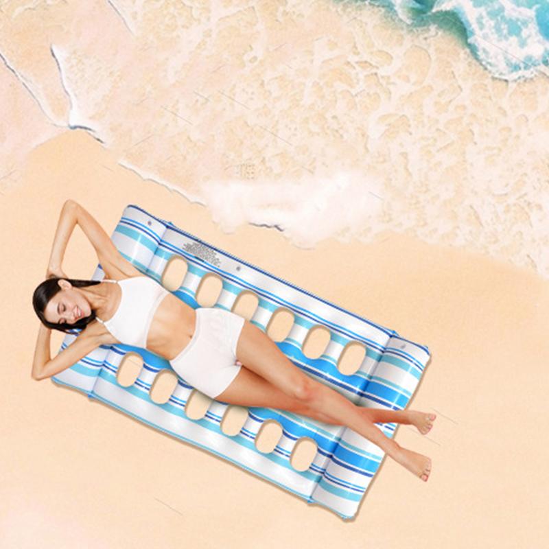 1PC Floating Raft On Water Portable PVC Floating Raft Floating Row Chair Floating Bed Creative 120x70cm