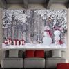 Blue Christmas background photography  winter snowman happy party  New Year props polyester background