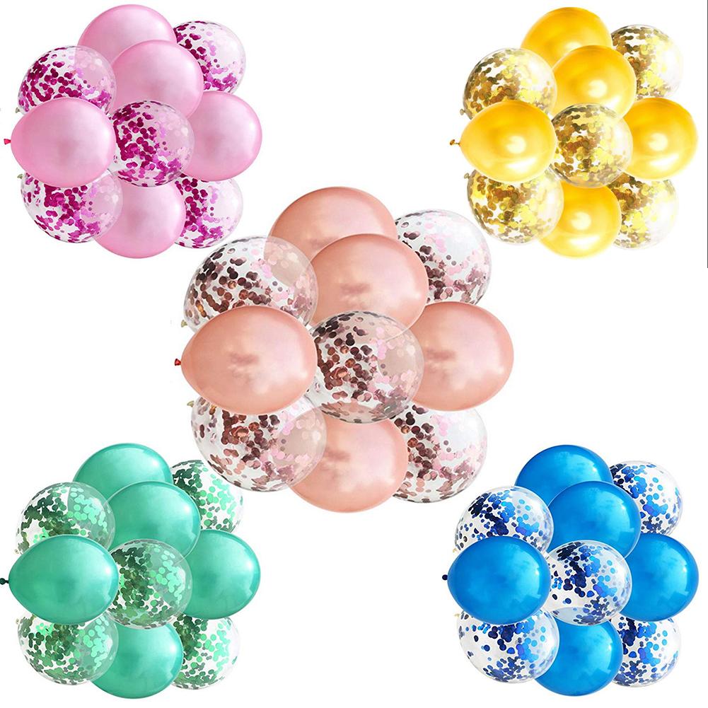 Helium Set Balloons Party Valentine\\\\\\\\\\\\\\\'s Day Wedding Bachelor Party Pink Set 10pcs 12 Inch Green Latex 5x Balloon
