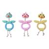Plush Bird Dog Toy Spiky Rubber Ring Stuffed Bird Dog Chew Toy Rope Knot Interactive Tug-of-War Toy for Teeth Cleaning Small Medium Dogs