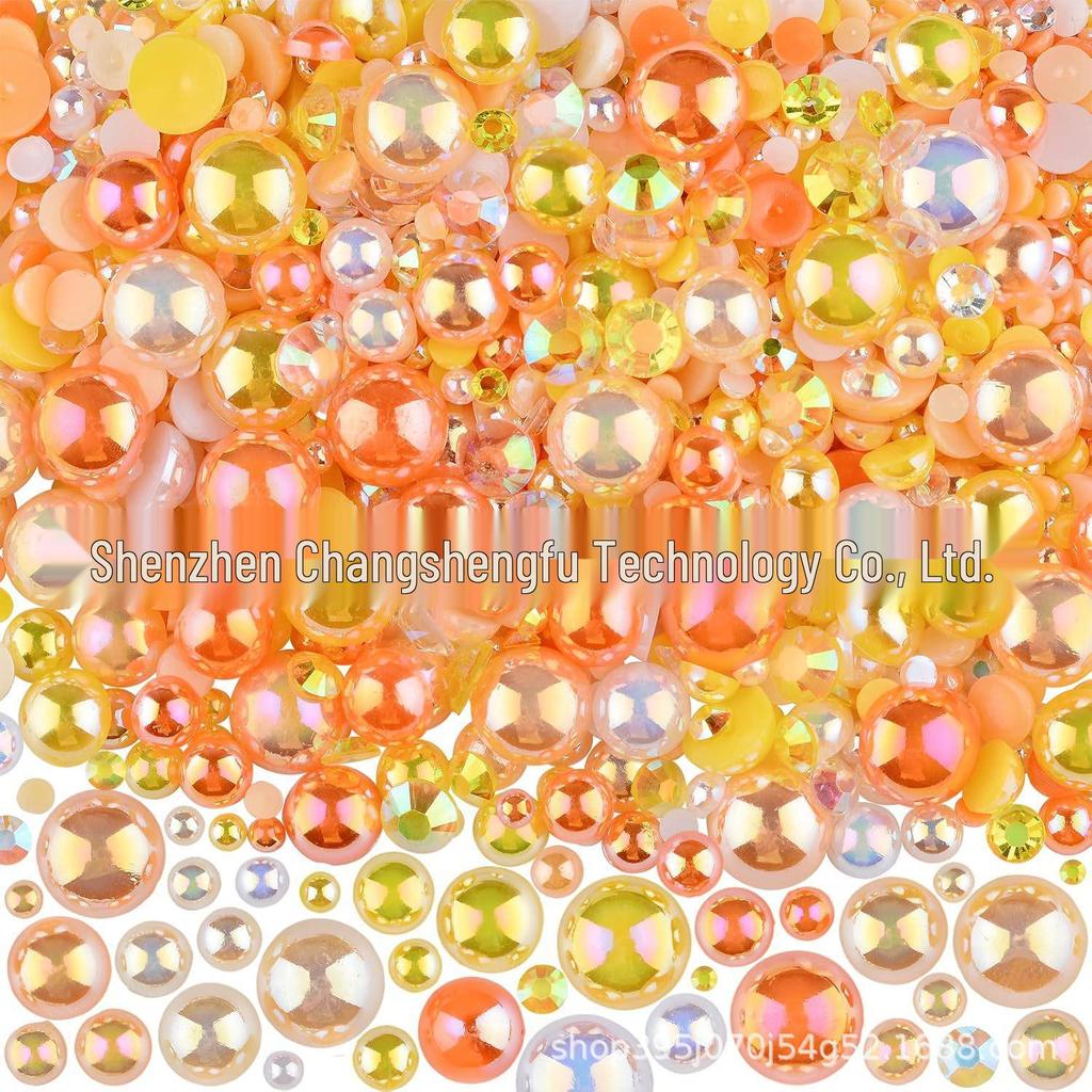 Multi-color Half Pearl Nail & Craft Embellishments for Nails, Phone Cases, Earrings & Hair Clips