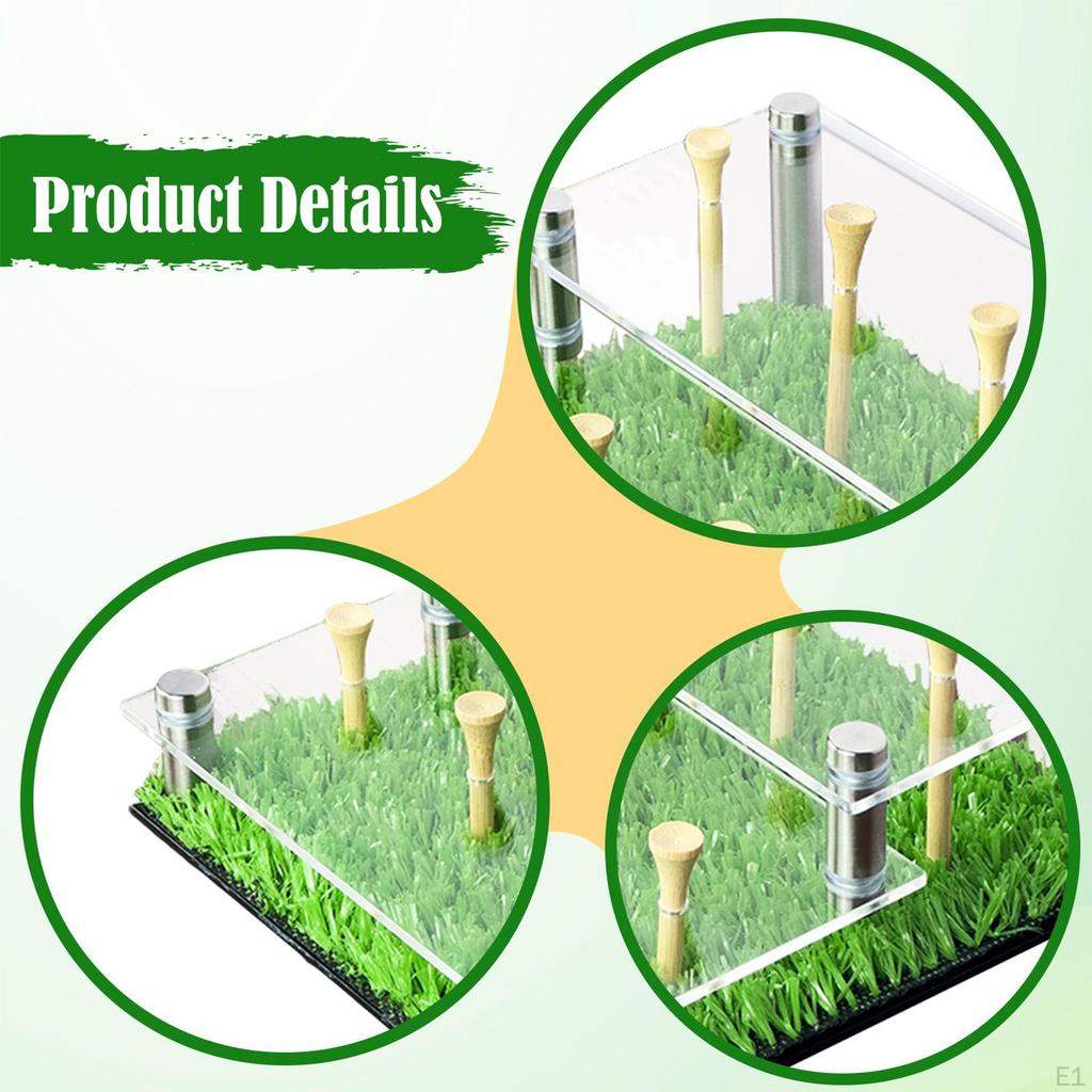 Golf Ball Display Case with Tees,Sports Balls Rack 2 Tier Acrylic Stand Holder for Softball