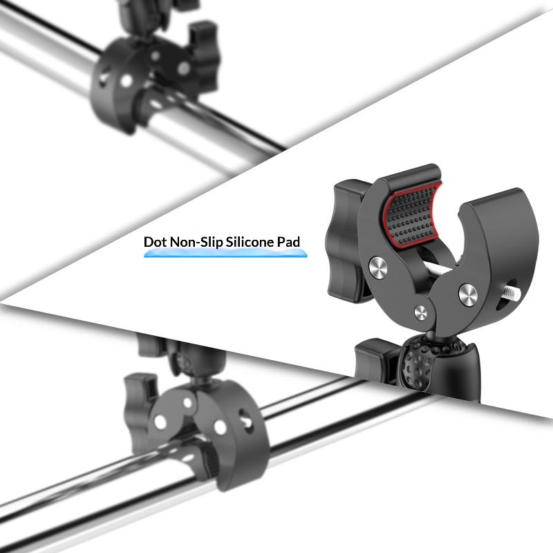 Sports Camera Double Clip Crab Clamp For Motorcycle Bike Handlebar Clip Bracket For Insta360 One X2 X3 Camera Accessory