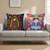 Cartoon Virgin Mary Art Cushion Cover Multi-Scene Pillow Cover for Home & Car - Reversible, Soft & Durable for Daily Use