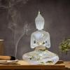 Transparent Sitting Buddha Statue Imitation Mini Buddhism Ornament  Home Decor