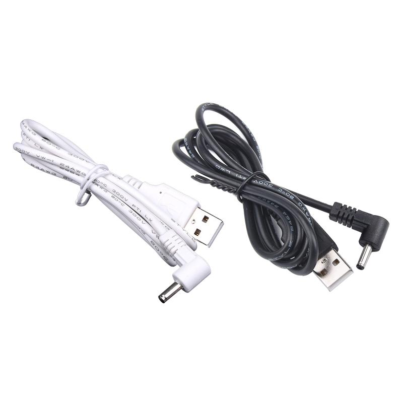 Type A Male USB Turn to DC Power Male Plug Jack Adapter 90 Degree Male 3.5mm x 1.35mm Power Converter Cable