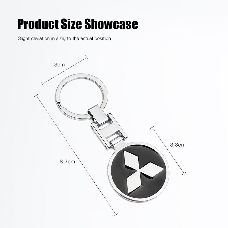 Car Dedicated KeyChain Ring Auto Logo Key Pendant Accessories For Mitsubishi Lancer Mirage ASX Lancer Ex Galant Attrage Xpander