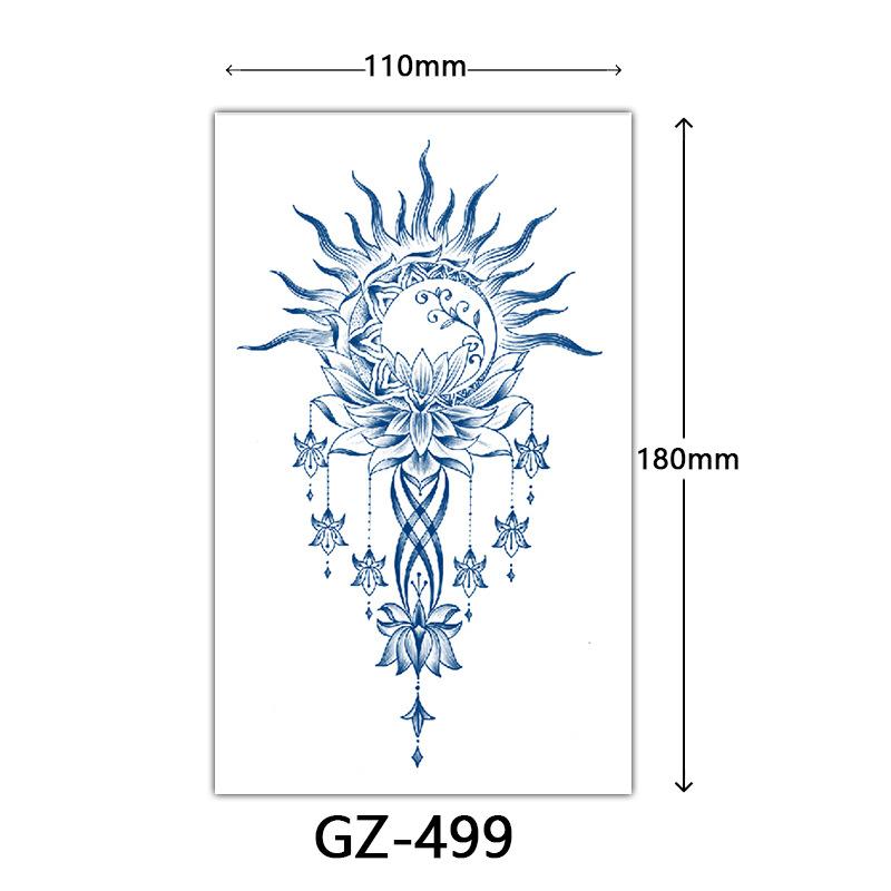 Herbal Tattoo Stickers, Juice Tattoo Stickers, Semi-Permanent Tattoo Stickers Dragon Snake Animal Tattoos
