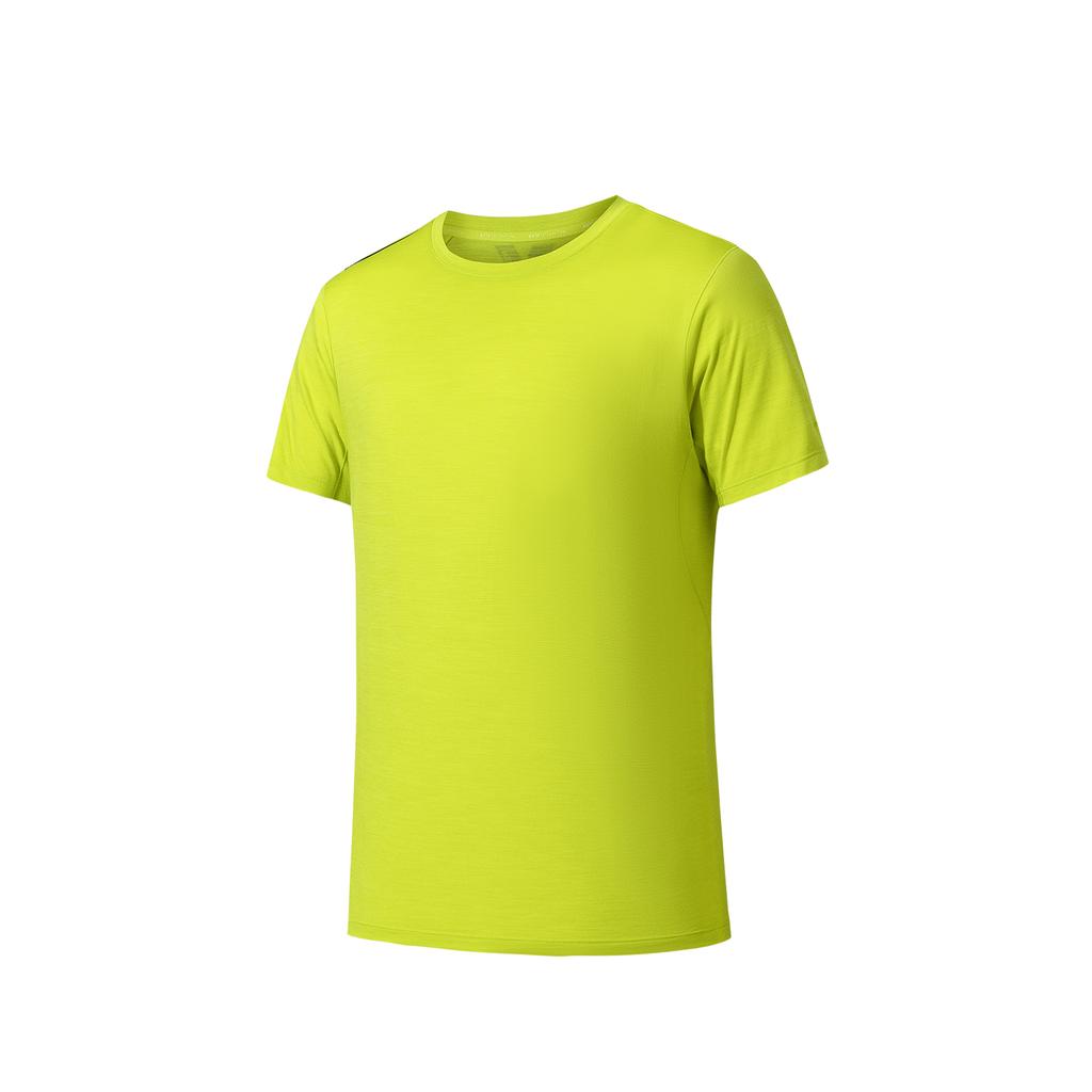 Anta Champion Mens Short Sleeve Knitted T-Shirt Summer 2026 Men tops Lemon-Mist-Yellow 152620107-2