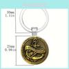 Copper Anchor Keychain With Glass Pendant For Gifts And Souvenirs