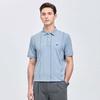 SEPTWOLVES Men's Striped Soft Polo Shirt
