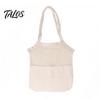 Canvas Shopping Bag, Breathable Mesh Splicing Design, with Reinforced Straps Grocery Tote, for Fruits Vegetables Bread Snacks