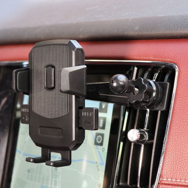 Windproof Air Outlet on-Board Bracket Metal Hook Fixed Support Navigation Holder 7-Inch Large Universal for All Phones