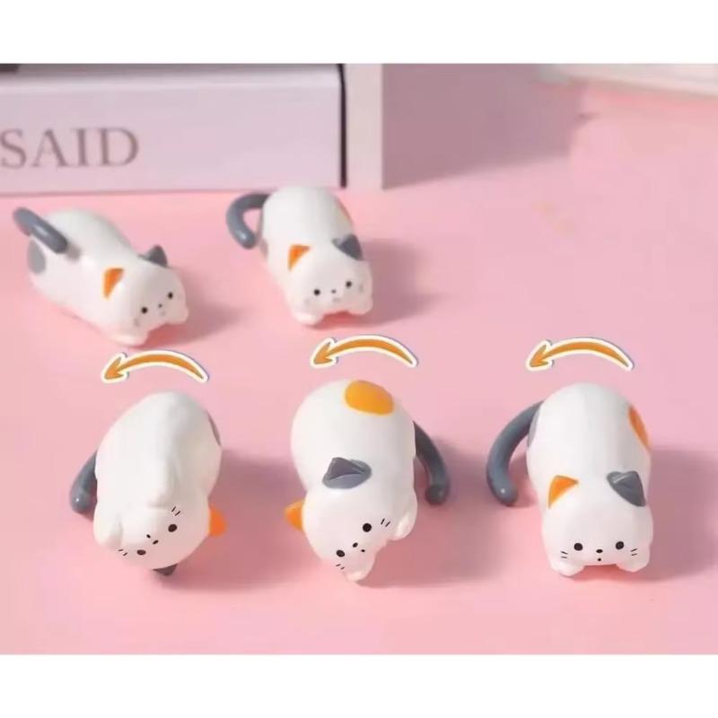 3Packs Clockwork Kitten Movable Toy Ornaments,Windup Kitten Stress Relief Toy, Rolling Cat Toy, Cat Wind up Interactive Toys