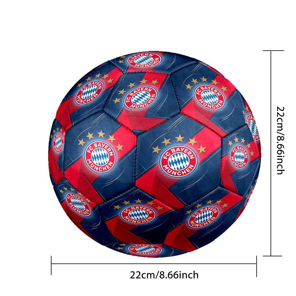 Bayern Monaco Pallone da Calcio Taglia 5 Alta Elasticità Pallone da Calcio Per Competizione All'aperto Allenamento Quotidiano Gioco