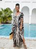 Rayon Tie-Dye Long Robe Bikini Cover-Up In 3 Colors
