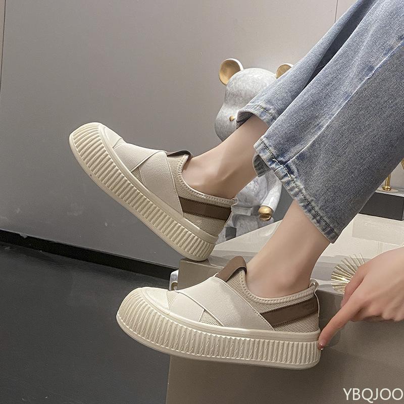 Fashion Women's casual shoes summer new breathable round toe cute comfortable versatile simple thick soled sponge cake shoes