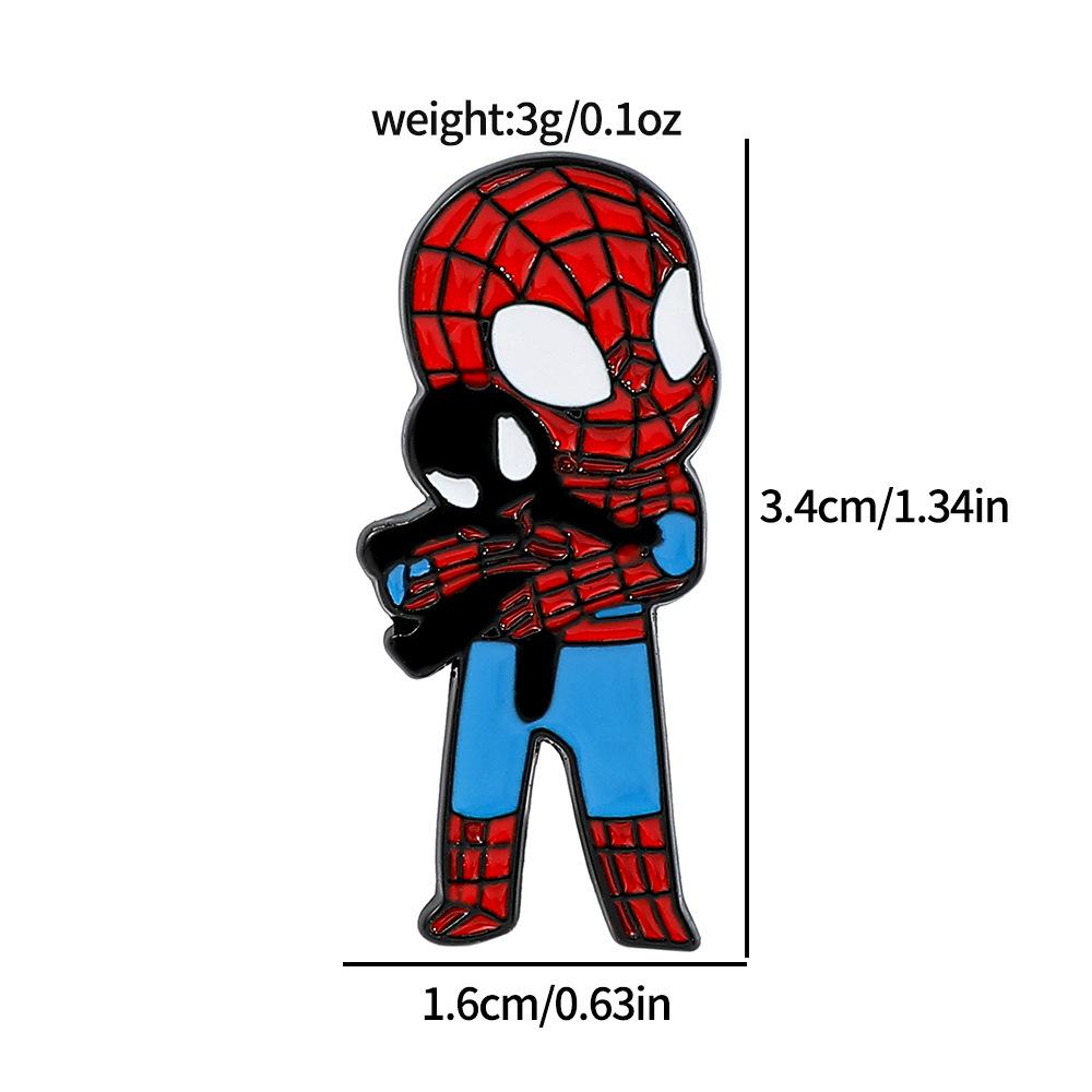 89 Spider-Man Alloy Brooch Marvel Superhero Spider-Man Metal Badge Backpack Jacket Personalized Decoration