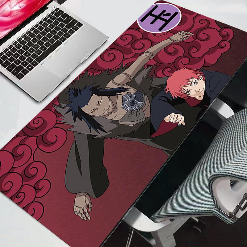 

Naruto Gaming Mousepad Big Computer Gamer Mouse pad Natural Rubber with Locking Edge Gaming Mouse Mat XXL durable anime 30x60x0.2cm