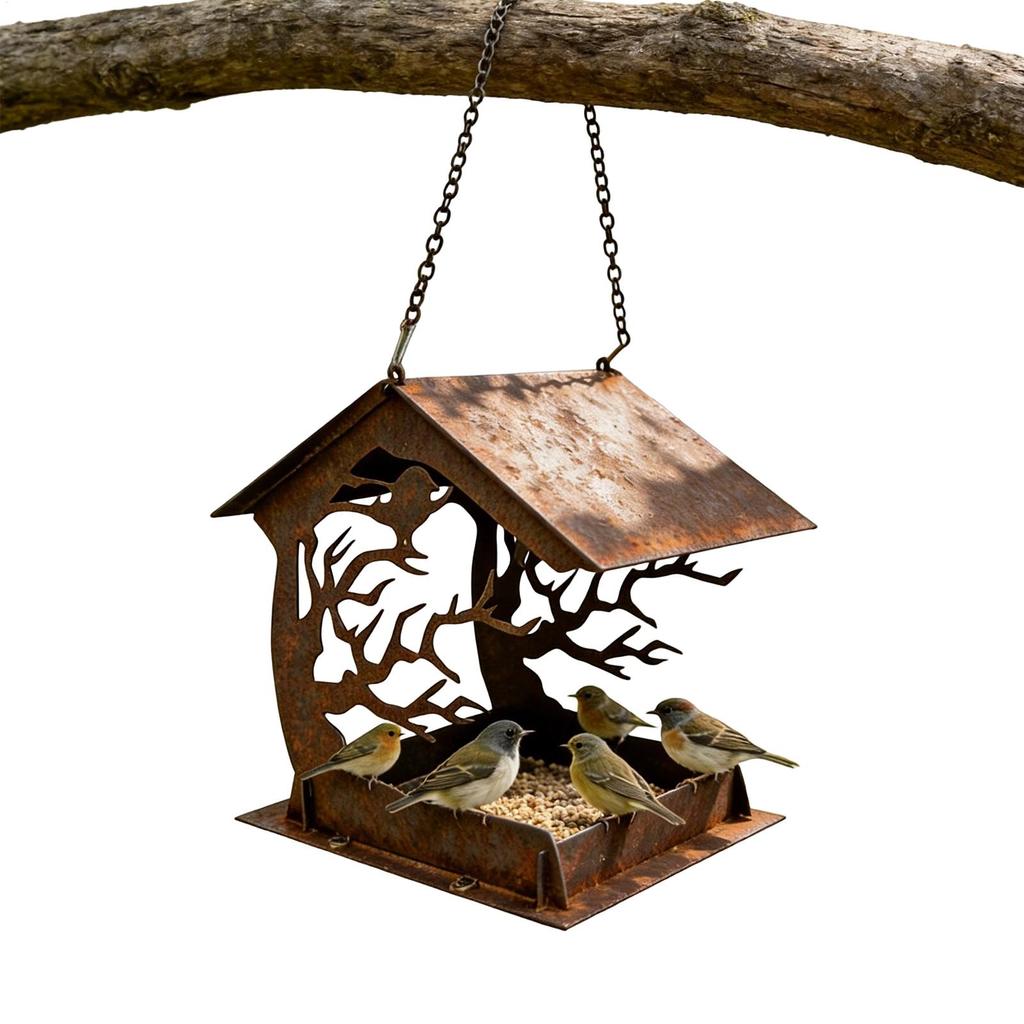 Bird Feeders For Outside Rainproof Large Capacity Feeding Dispenser Hangable Bird Feeder For Patio Lawn Backyard Balcony