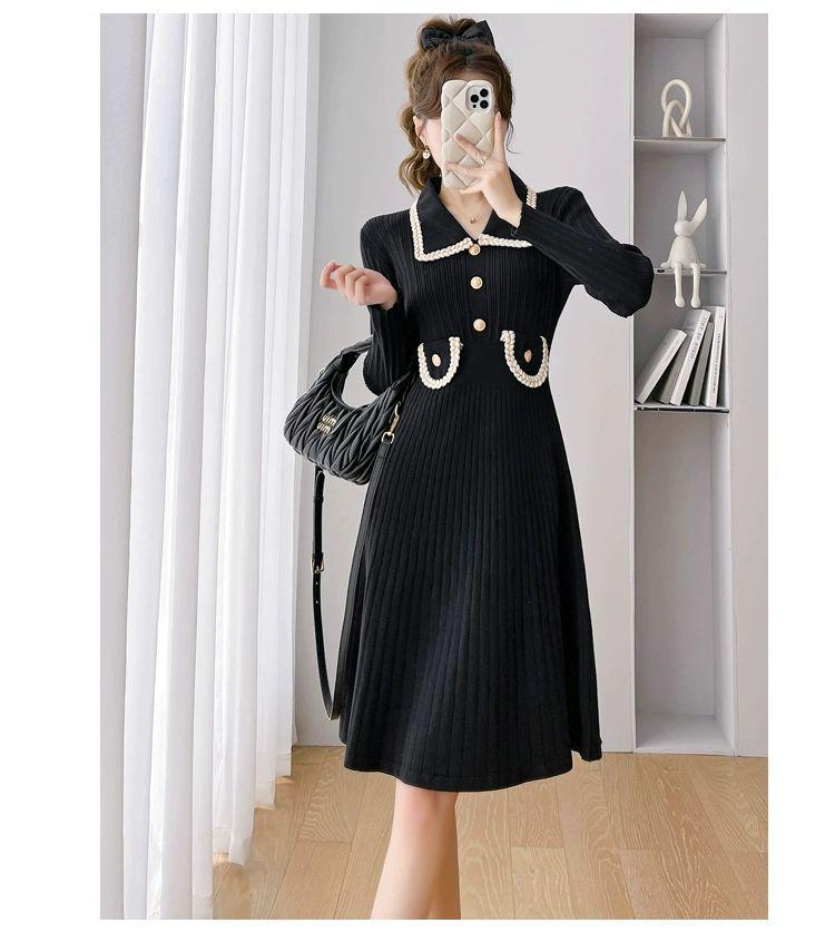 Elegant French Chic Knit Dress for Women - New Autumn/Winter Arrival, Perfect As a Base Layer or Inner Wear, Pairs Well with Coats.