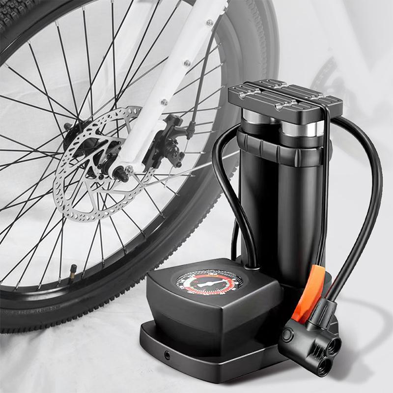 Bicycle Foot Pedal Air Pump With Gauge High Pressure Pump Tire Air Inflator Universal Mtb Bike Home Pedal Inflator Accessories