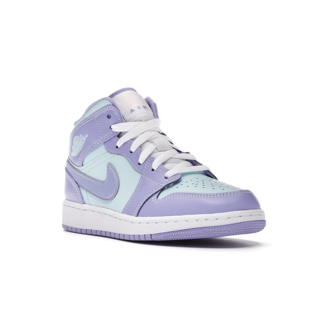 Air Jordan 1 Mid GS Purple Pulse Kids Sneakers Arctic-Punch Glacier-Blue 554725-500