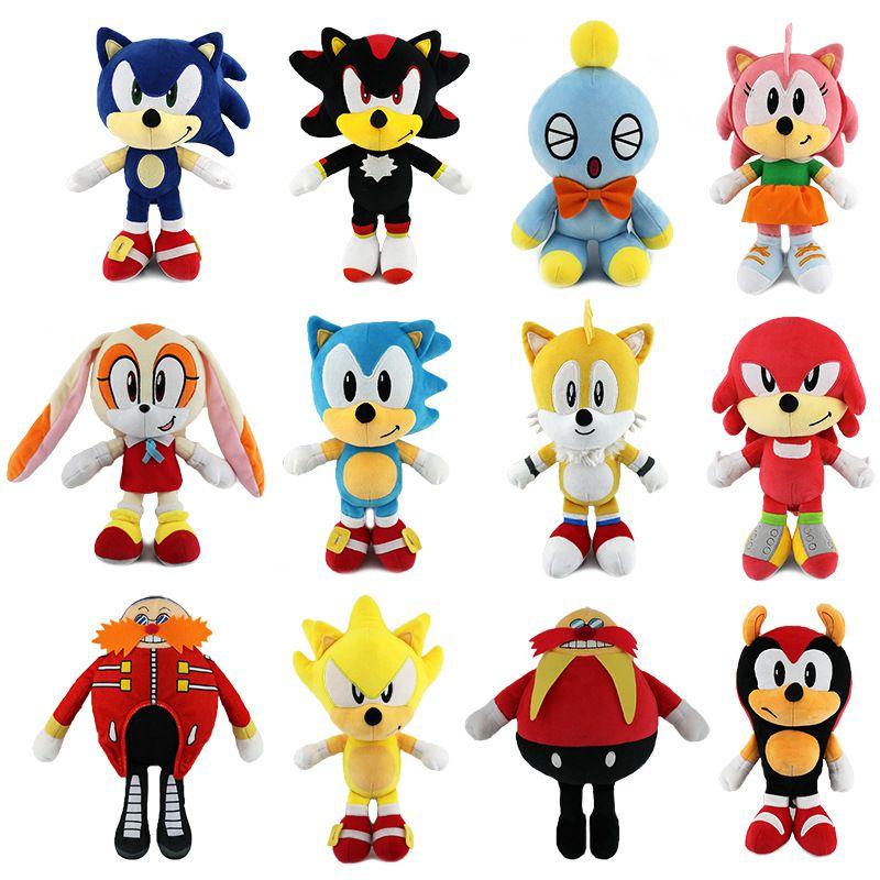 Sonic Plush Toy Soft Stuffed Doll Cute Design Fluffy Style Bedroom Ornaments