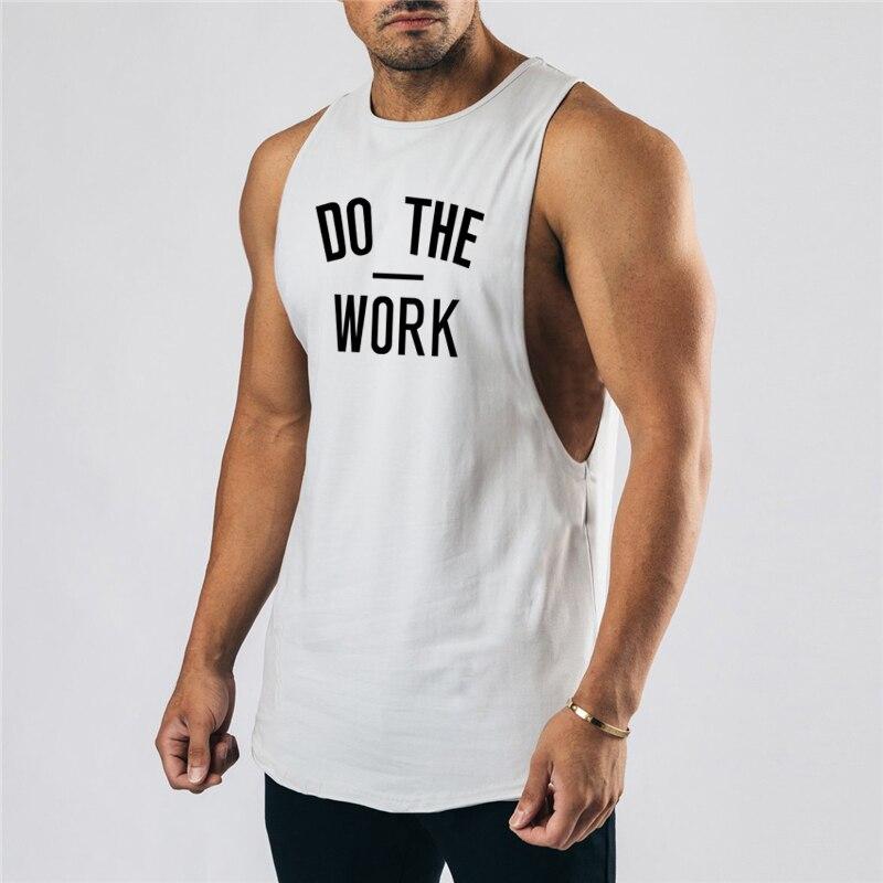 Muscleguys Summer Breathable Wide Shoulder Casual T-shirts Men's Sports Running Fitness Crew Neck Tank Tops