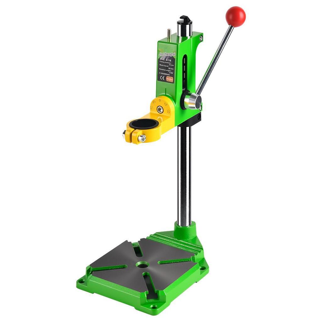 Multi-Functional Rotary Drill Stand Converts to Mini Bench Drill and Hole Punch Press