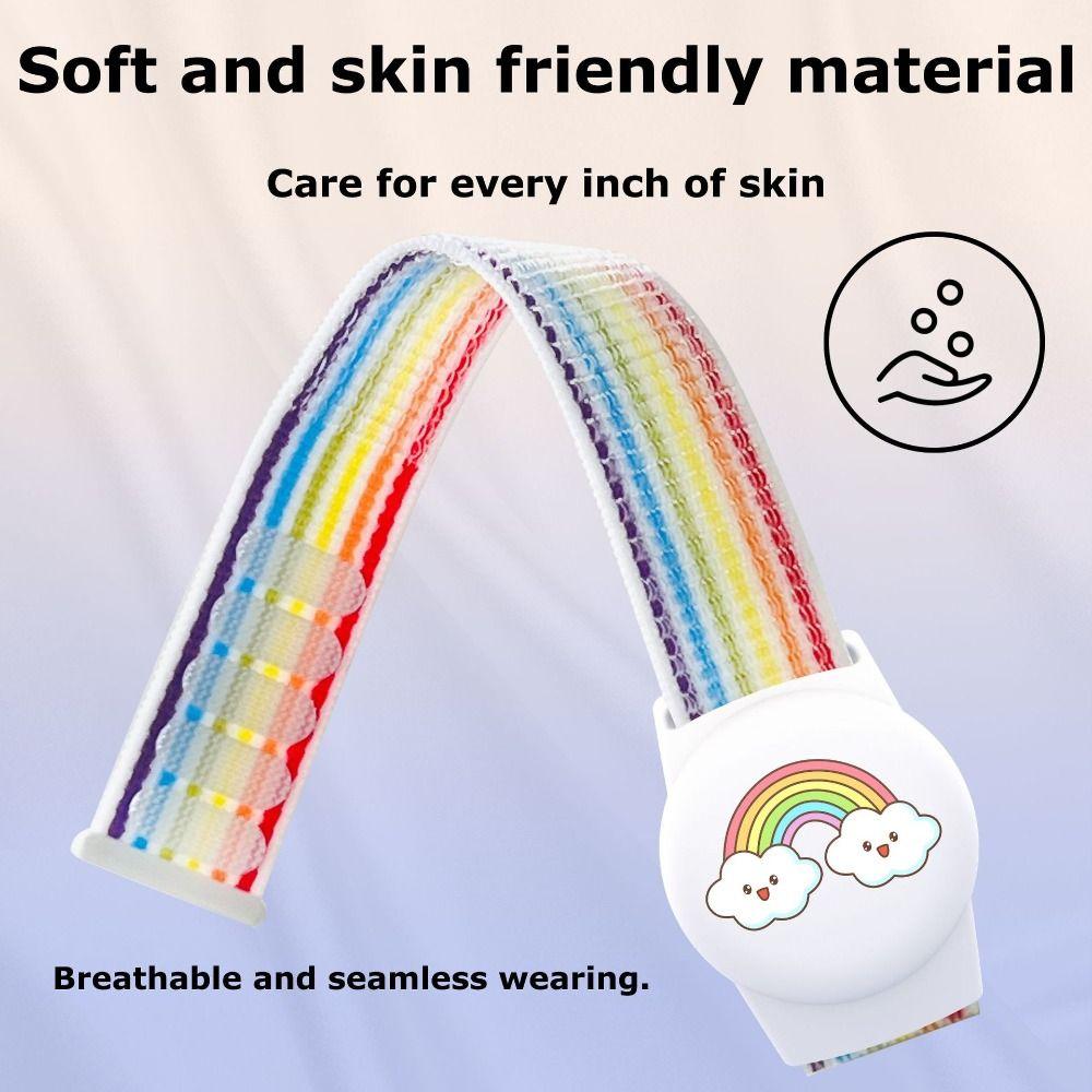 TPU Cartoon Case Nylon Strap Waterproof Child Wristband for Apple AirTag Tracker Accessories