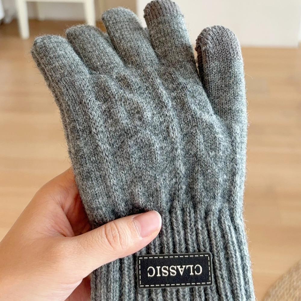 Warm Full Finger Gloves Touchscreen Thermal Mittens Fashion Knitted Gloves  Outdoor