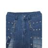2026 New Fashion High-Waisted Jeans with Metal Studs Casual Women's Trousers